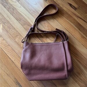 NWOT All Saints brown leather shoulder bag